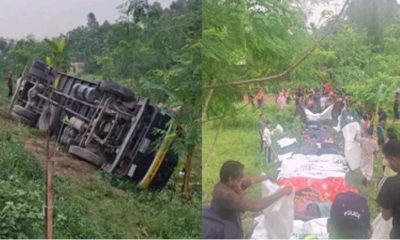 ঢাকা-টাঙ্গাইল মহাসড়কে ট্রাক উল্টে নিহত বেড়ে ১৫ জন