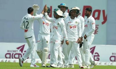 সিলেট টেস্টের দ্বিতীয় দিন বাংলাদেশের